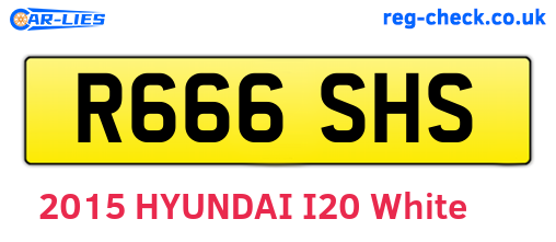 R666SHS are the vehicle registration plates.