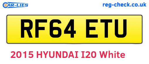 RF64ETU are the vehicle registration plates.