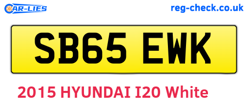 SB65EWK are the vehicle registration plates.