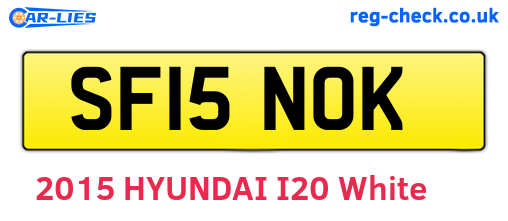 SF15NOK are the vehicle registration plates.