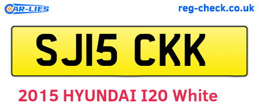 SJ15CKK are the vehicle registration plates.
