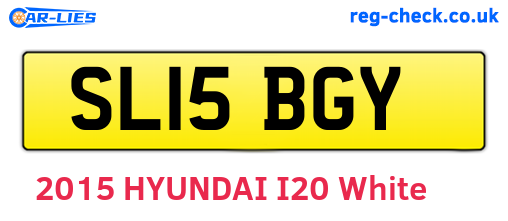 SL15BGY are the vehicle registration plates.