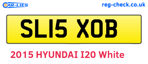 SL15XOB are the vehicle registration plates.