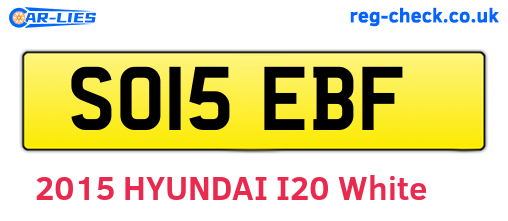 SO15EBF are the vehicle registration plates.