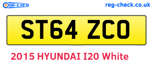 ST64ZCO are the vehicle registration plates.