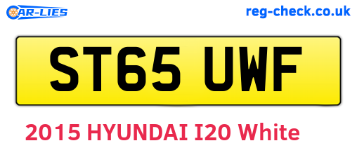 ST65UWF are the vehicle registration plates.