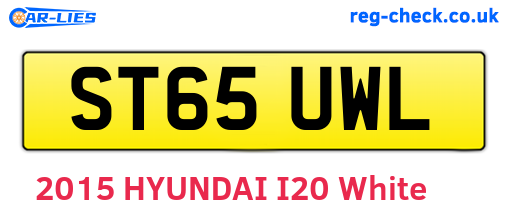 ST65UWL are the vehicle registration plates.