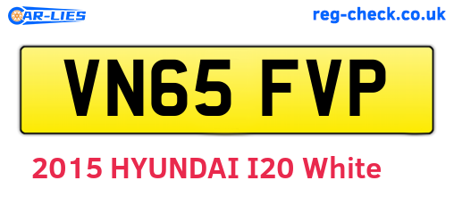VN65FVP are the vehicle registration plates.