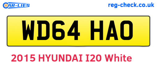 WD64HAO are the vehicle registration plates.
