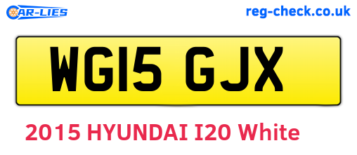 WG15GJX are the vehicle registration plates.