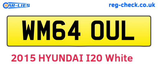 WM64OUL are the vehicle registration plates.
