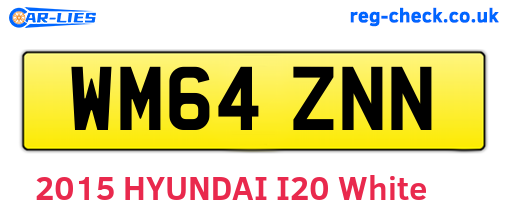 WM64ZNN are the vehicle registration plates.