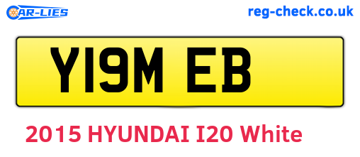 Y19MEB are the vehicle registration plates.