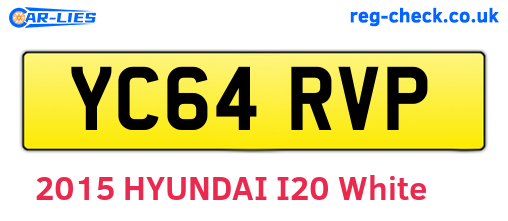 YC64RVP are the vehicle registration plates.