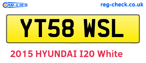 YT58WSL are the vehicle registration plates.