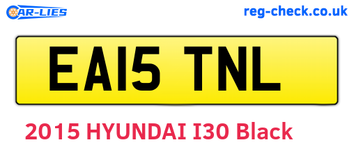 EA15TNL are the vehicle registration plates.