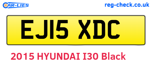 EJ15XDC are the vehicle registration plates.