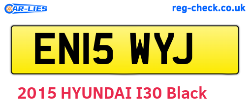 EN15WYJ are the vehicle registration plates.