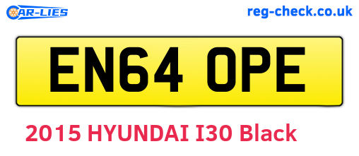 EN64OPE are the vehicle registration plates.