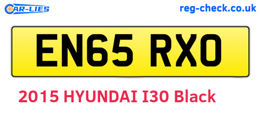 EN65RXO are the vehicle registration plates.