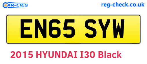 EN65SYW are the vehicle registration plates.