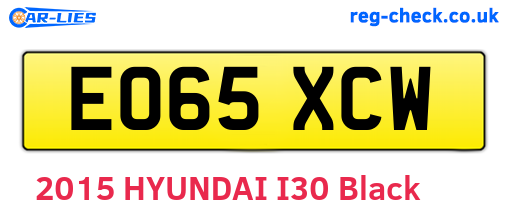 EO65XCW are the vehicle registration plates.