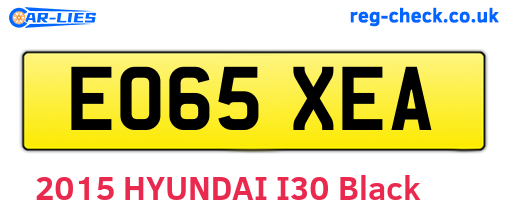 EO65XEA are the vehicle registration plates.