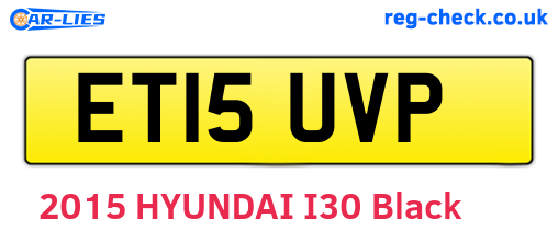 ET15UVP are the vehicle registration plates.