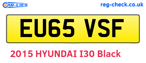 EU65VSF are the vehicle registration plates.