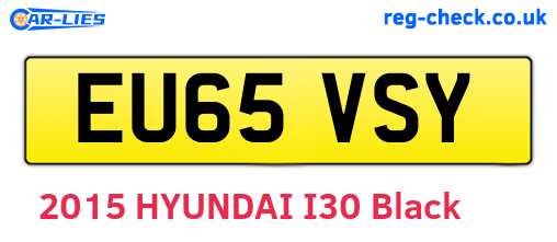 EU65VSY are the vehicle registration plates.