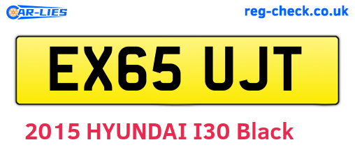EX65UJT are the vehicle registration plates.