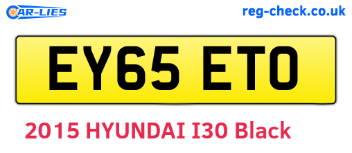 EY65ETO are the vehicle registration plates.