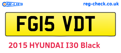 FG15VDT are the vehicle registration plates.