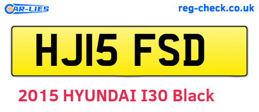 HJ15FSD are the vehicle registration plates.