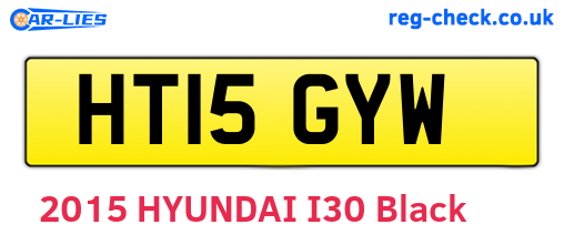 HT15GYW are the vehicle registration plates.