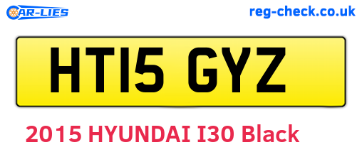 HT15GYZ are the vehicle registration plates.