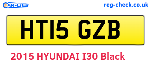 HT15GZB are the vehicle registration plates.