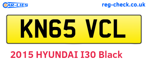 KN65VCL are the vehicle registration plates.