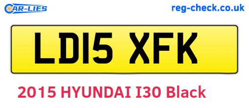 LD15XFK are the vehicle registration plates.