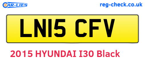 LN15CFV are the vehicle registration plates.