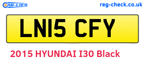 LN15CFY are the vehicle registration plates.