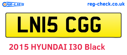 LN15CGG are the vehicle registration plates.