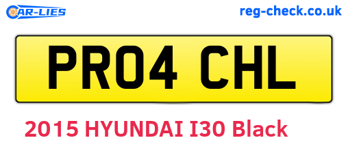 PR04CHL are the vehicle registration plates.