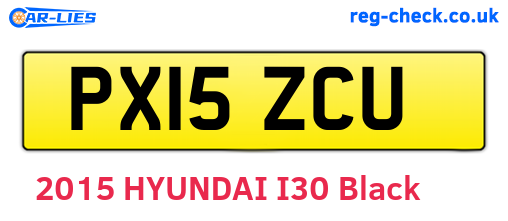 PX15ZCU are the vehicle registration plates.
