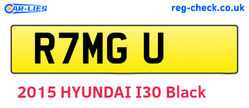 R7MGU are the vehicle registration plates.