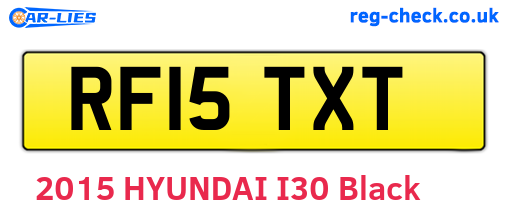 RF15TXT are the vehicle registration plates.