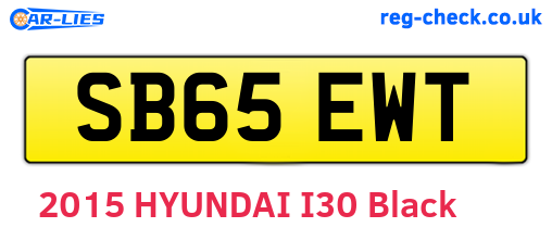 SB65EWT are the vehicle registration plates.