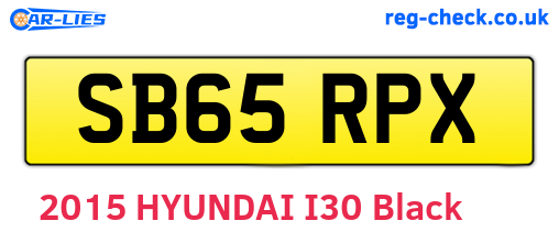SB65RPX are the vehicle registration plates.