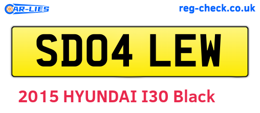 SD04LEW are the vehicle registration plates.