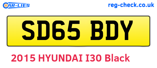 SD65BDY are the vehicle registration plates.